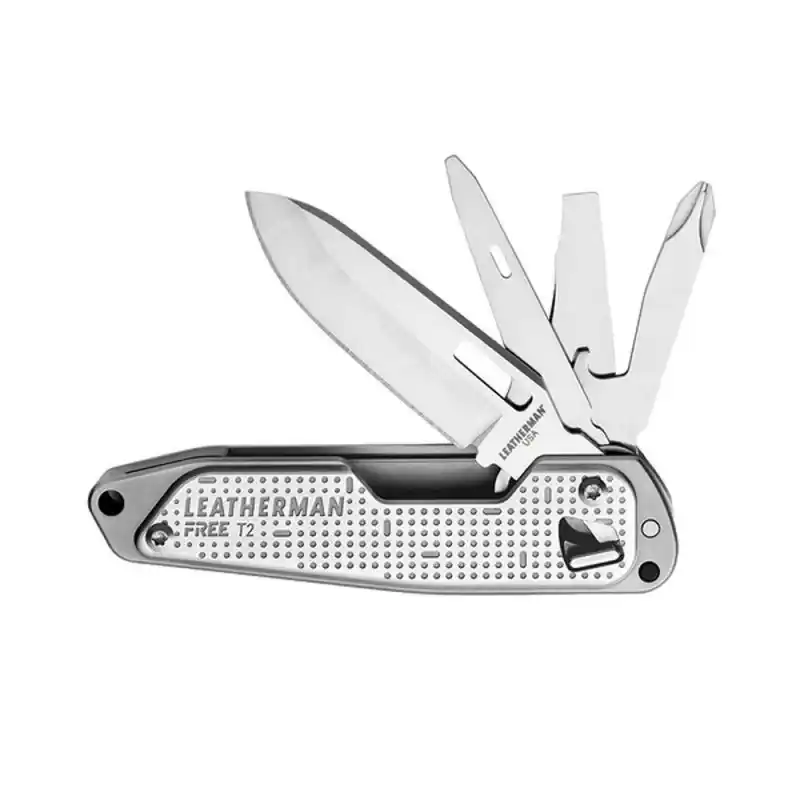 Leatherman Free T2 Multitool Stainless Flitsaanbieding