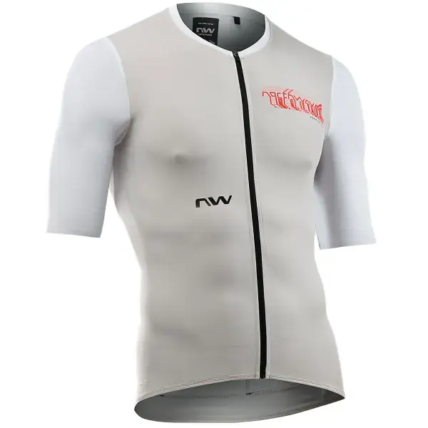 FietstruiNORTHWAVEESSENCE EVO JERSEY SHORT SLEEVE LIGHT GREY/WHITE Dagaanbieding