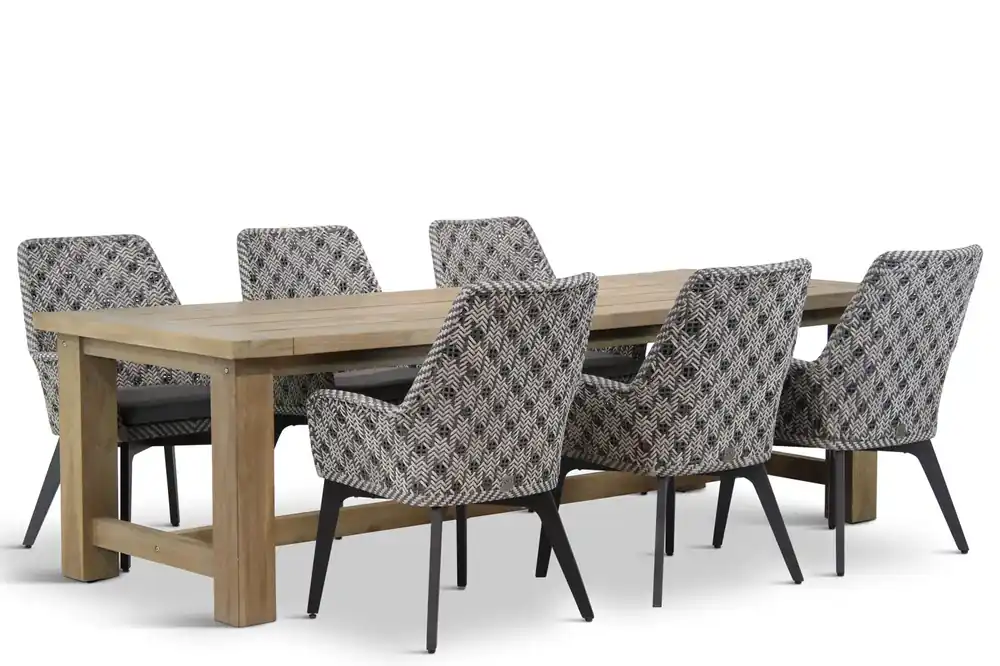 4 Seasons Outdoor Savoy/Fourmile 260 cm dining tuinset 7-delig Voordeelprijs