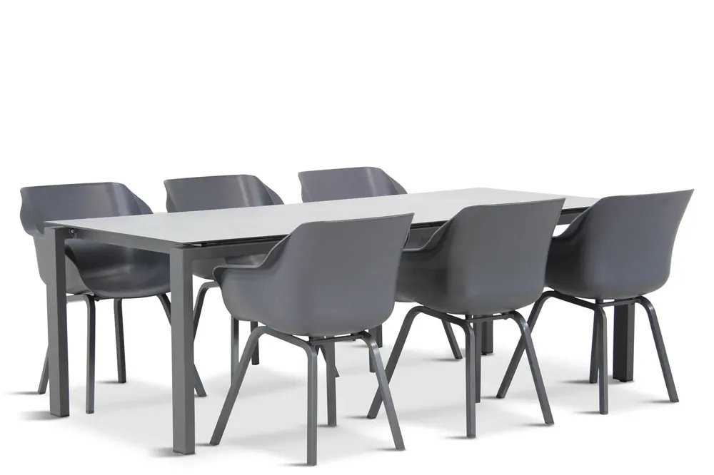 Rechtstreeks Van De Fabrikant Hartman Sophie element/Goa 220 cm dining tuinset 7-delig