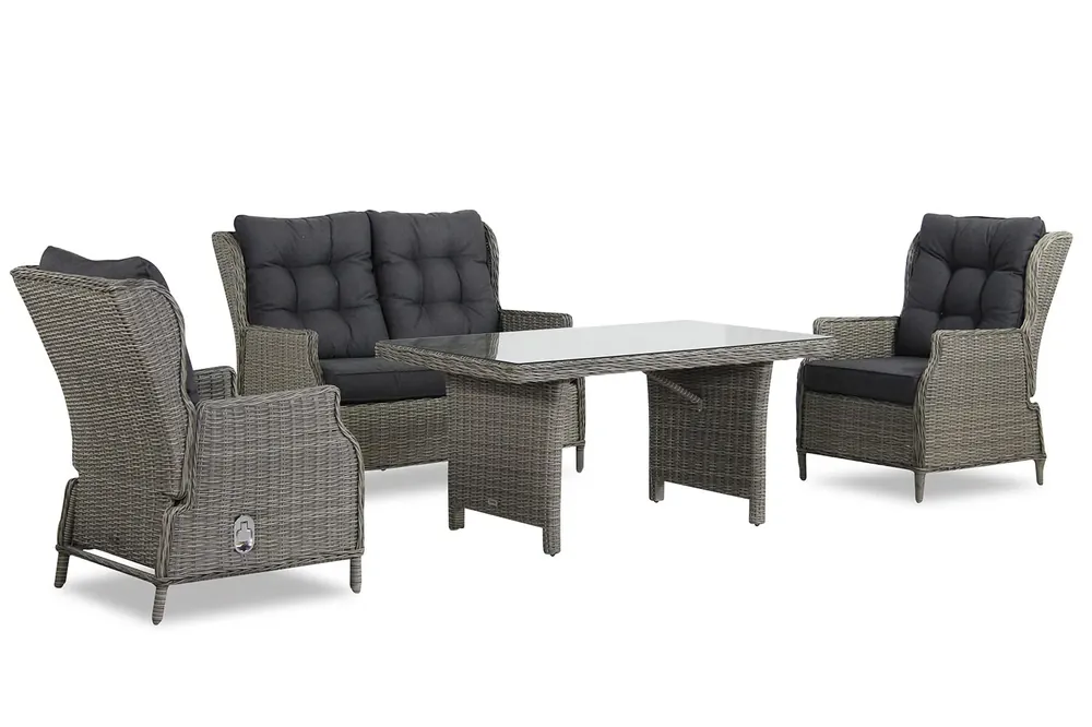 Garden Collections New Castle stoel-bank loungeset 4-delig Nieuw