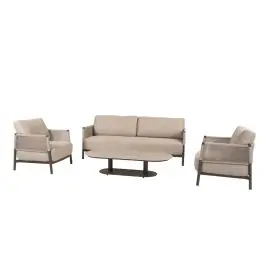 4SO Savanne loungeset met Boaz salontafel terre ovaal 150 x 65 cm Direct Verzonden