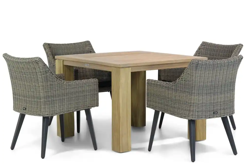 Garden Collections Milton/Brighton 100 cm dining tuinset 5-delig Beperkt Aanbod