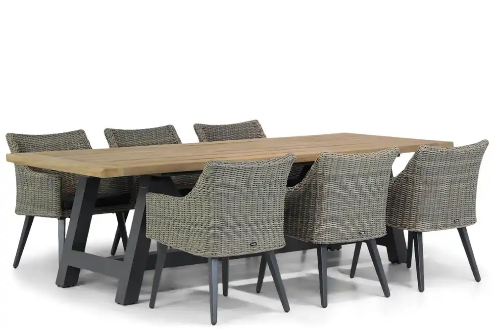 Populair Garden Collections Milton/Trente 260 cm dining tuinset 7-delig