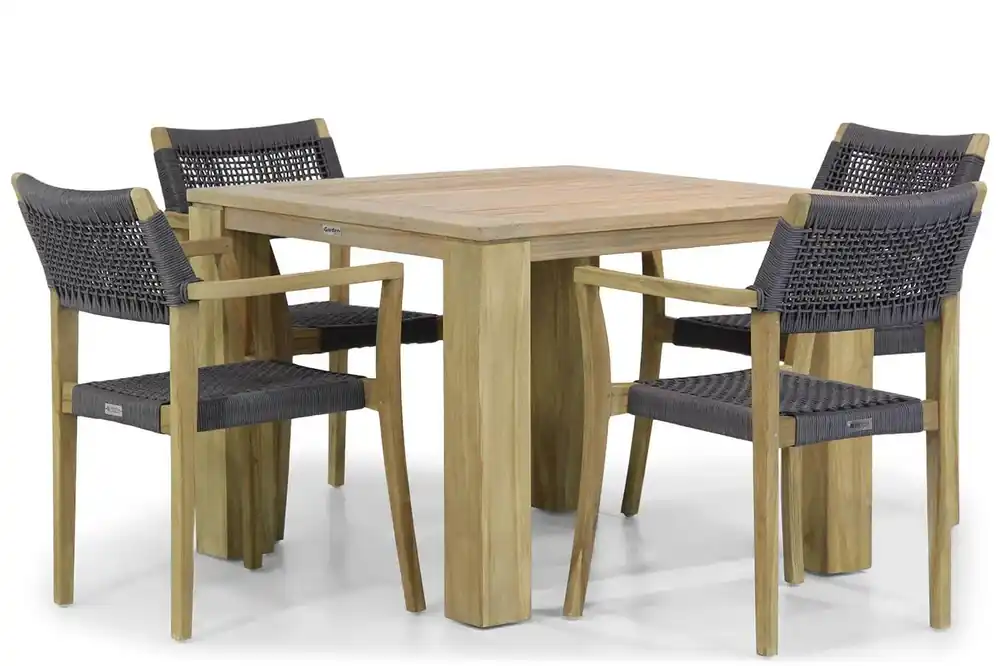 Lifestyle Dallas/Brighton 100 cm dining tuinset 5-delig Weekendaanbieding