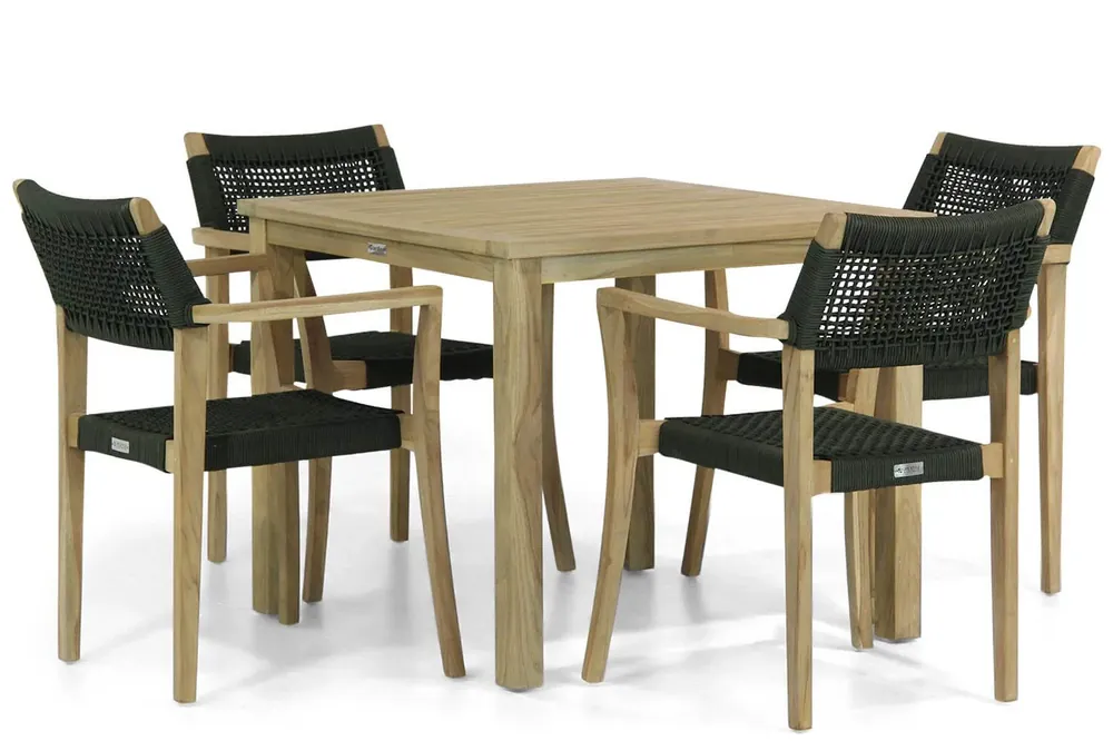 Lifestyle Dallas/Weston 90 cm dining tuinset 5-delig Populair