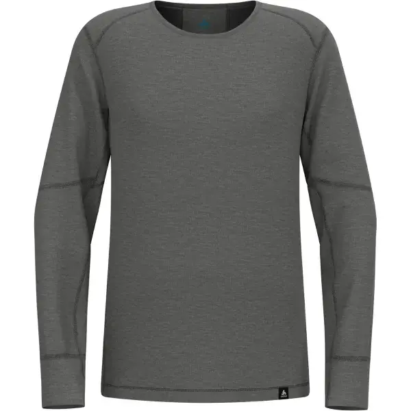 Speciale Aanbieding Thermisch T-shirtODLOACTIVE X-WARM KIDS BL TOP CREW NECK L/S STEEL GREY MELANGE